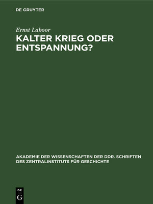 cover image of Kalter Krieg oder Entspannung?